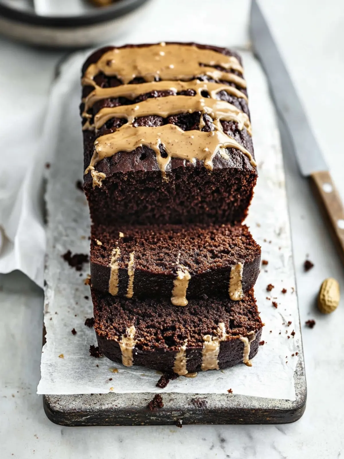 Chocolate Peanut Butter Banana Bread