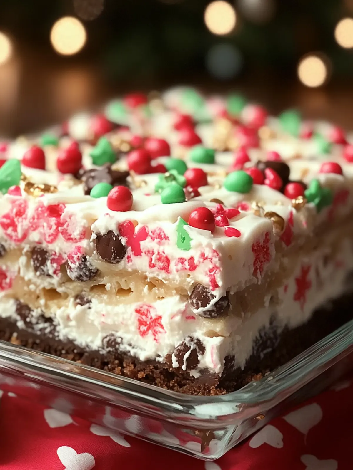Christmas Cookie Lasagna