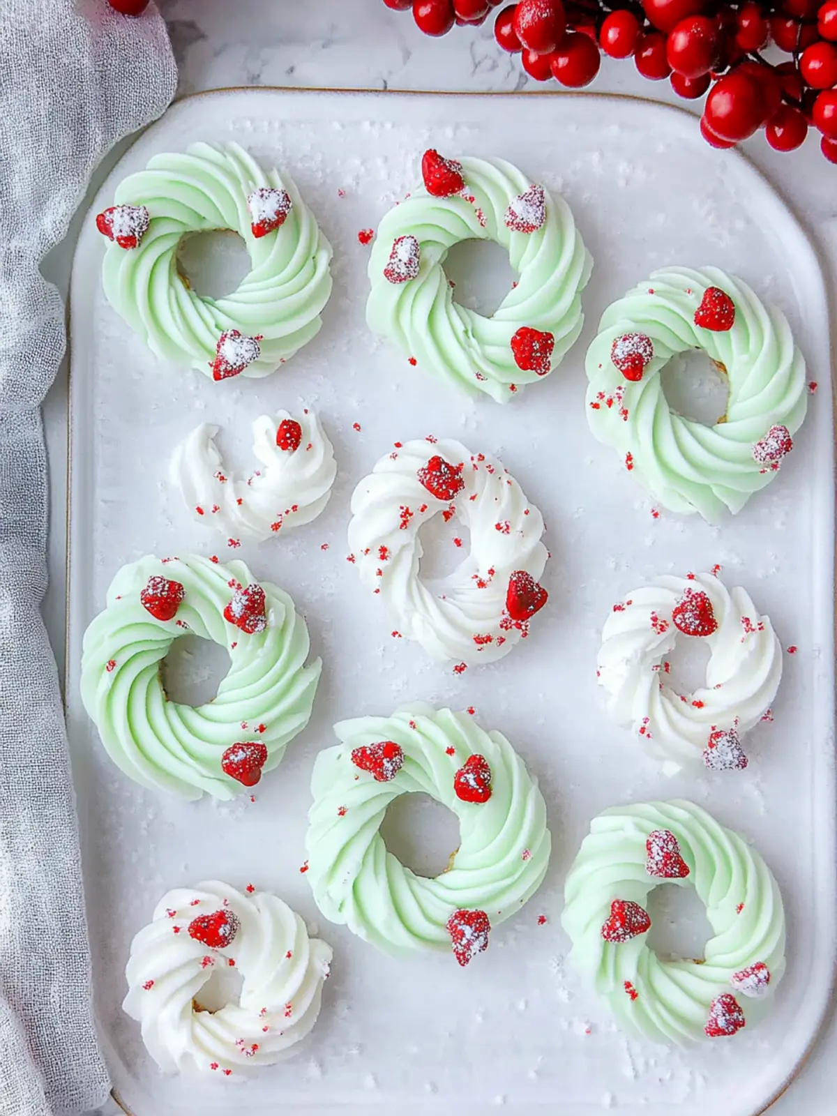 Meringue Wreath Cookies