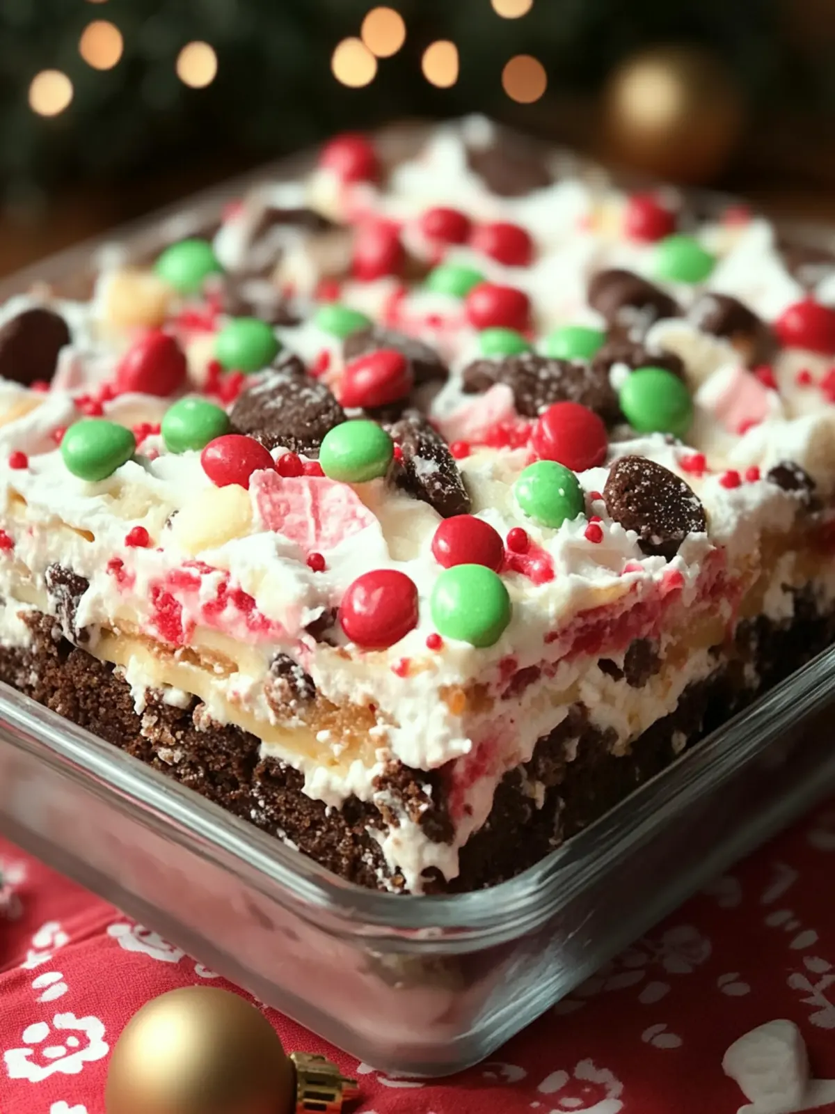 Christmas Cookie Lasagna
