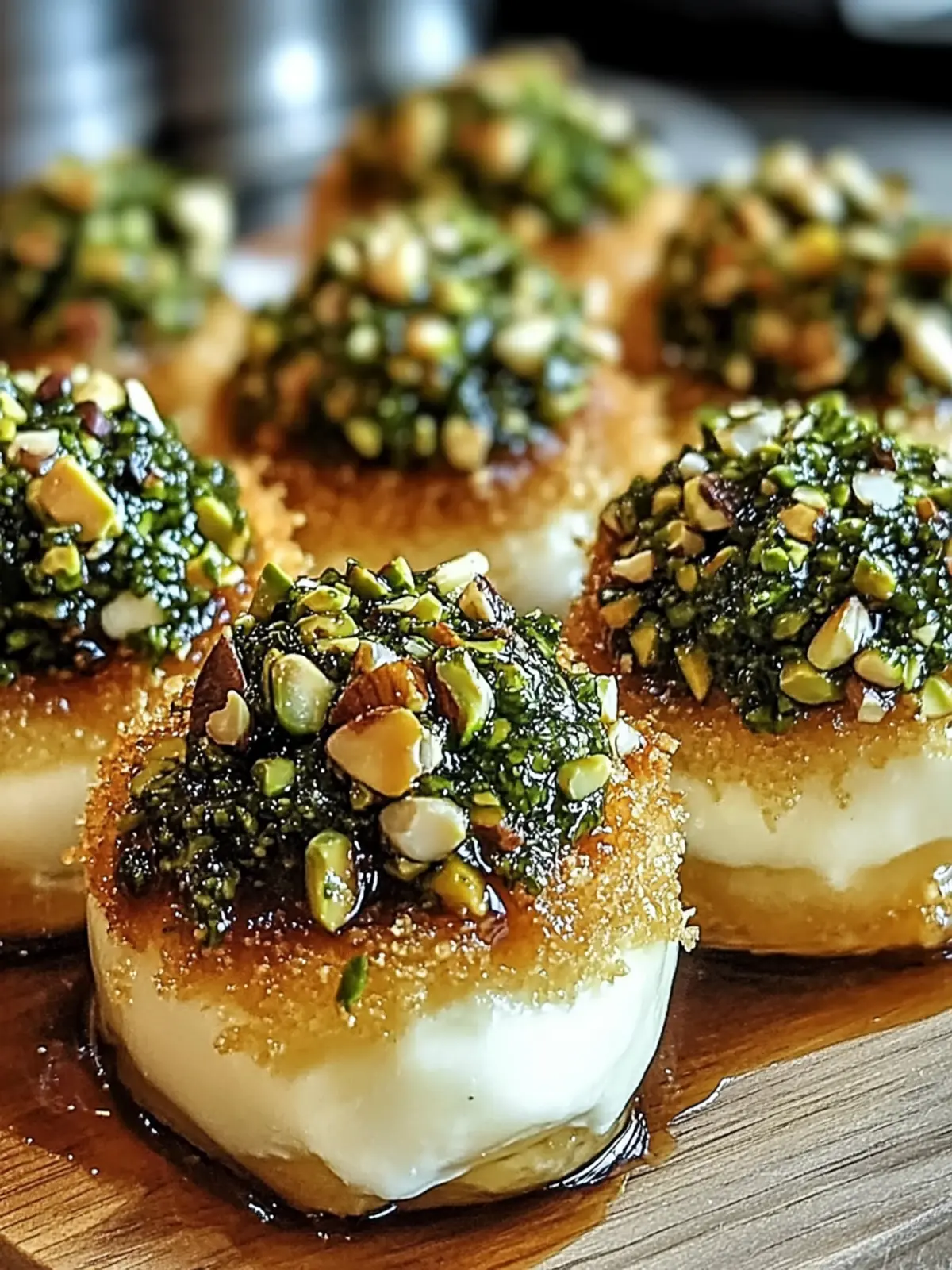 Pistachio-Crusted Brie Bites