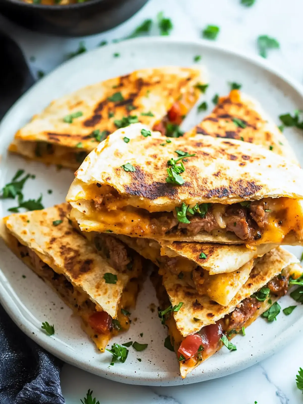 Blackstone Cajun Steak Quesadillas