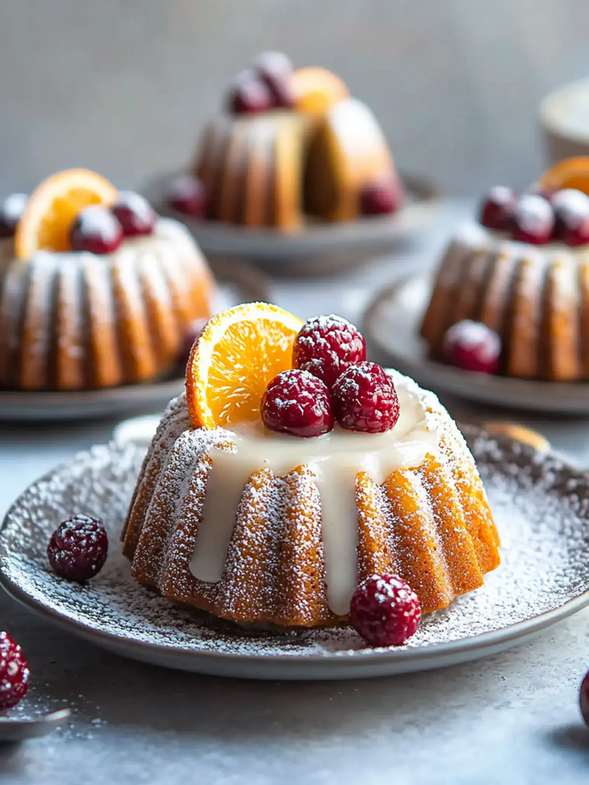 Cranberry Orange Mini Bundt Cakes