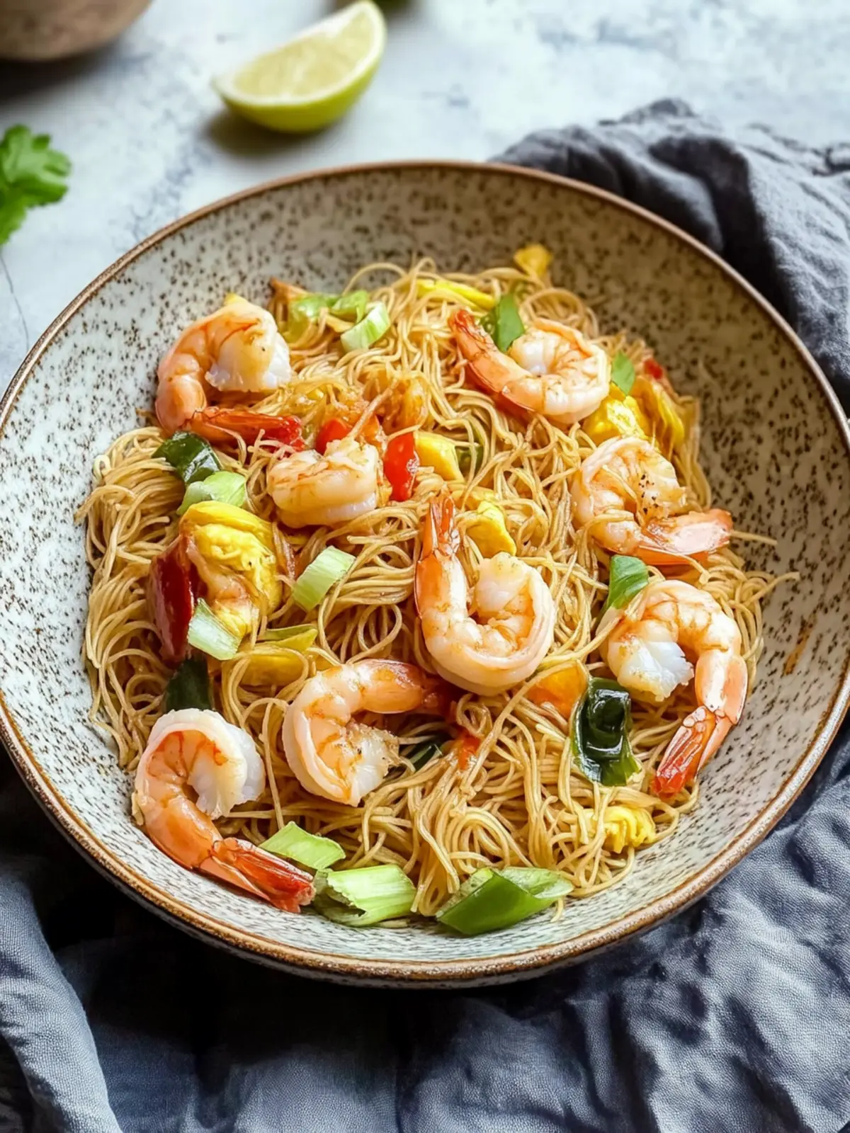 Singapore Noodles with Shrimp