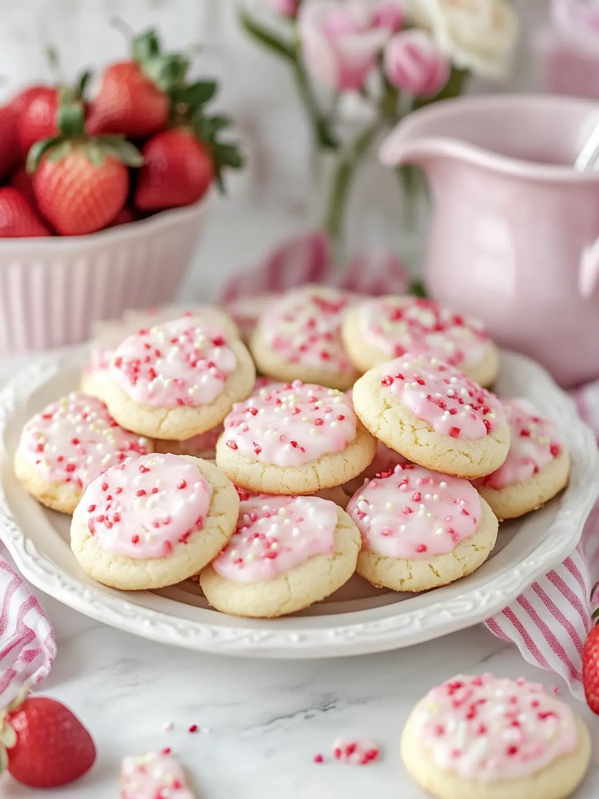 Strawberry Kiss Cookies