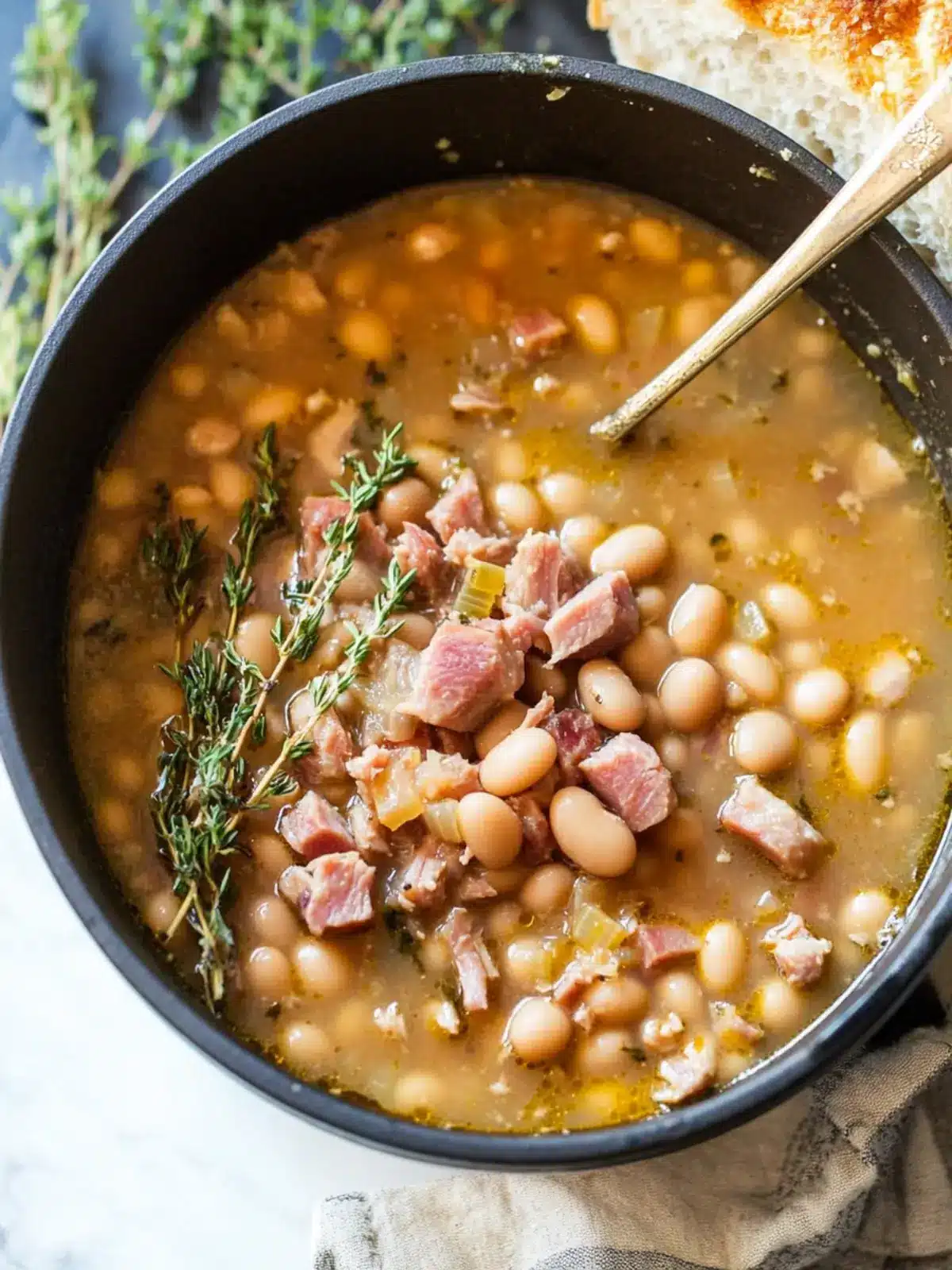 Easy Navy Bean Ham Bone Soup