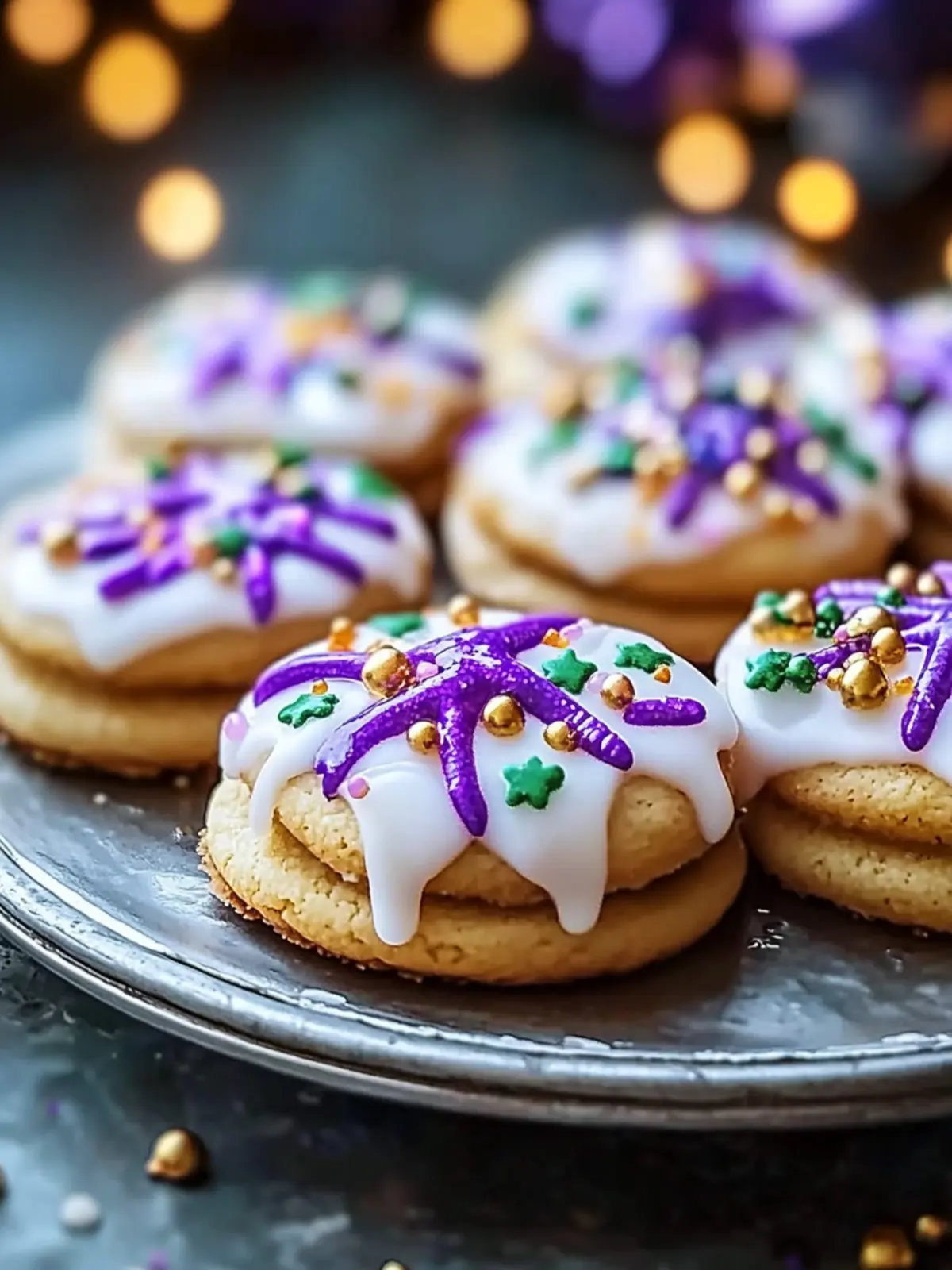 Mardi Gras King Cake Cookies