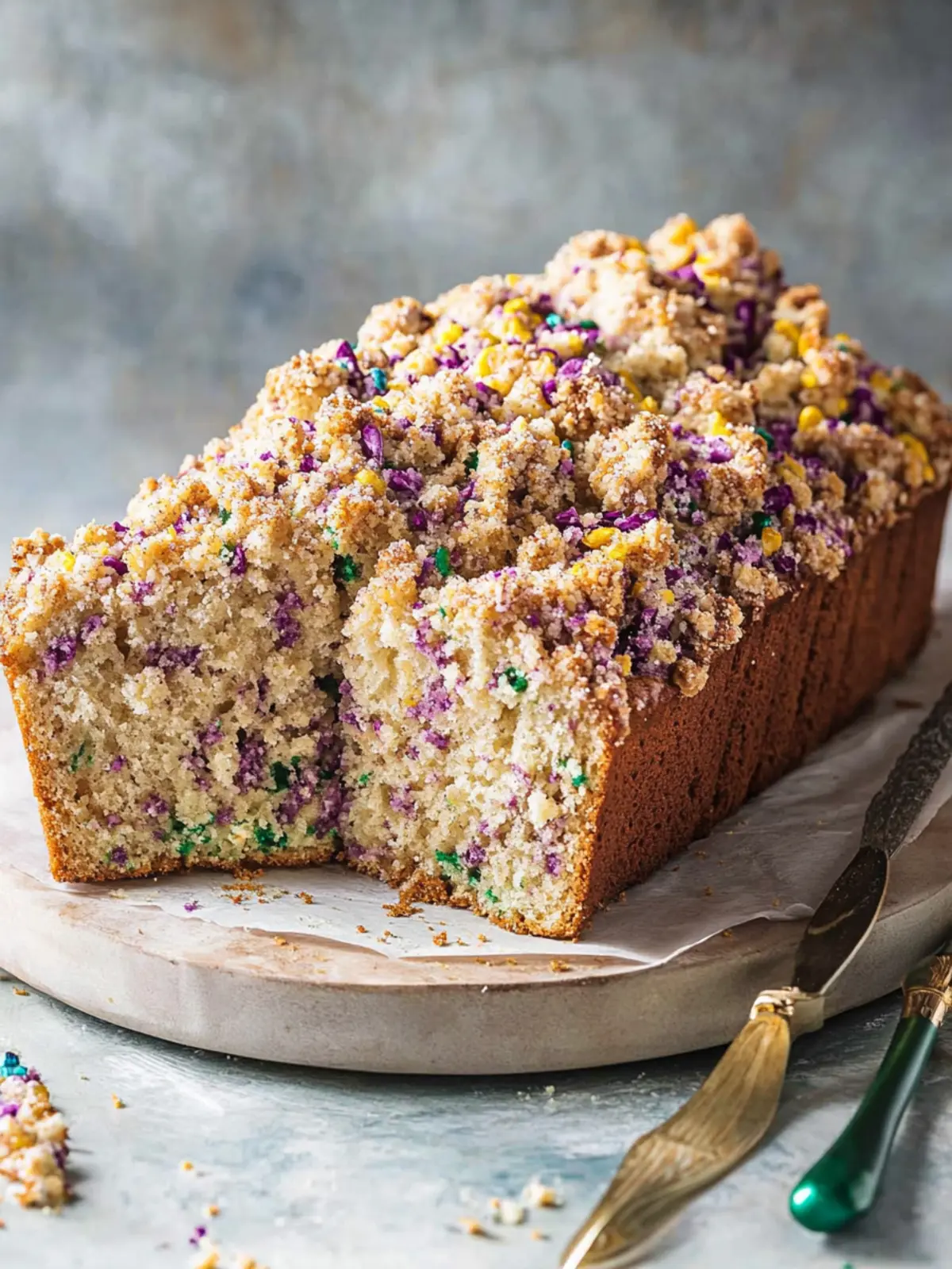 Mardi Gras Streusel Bread