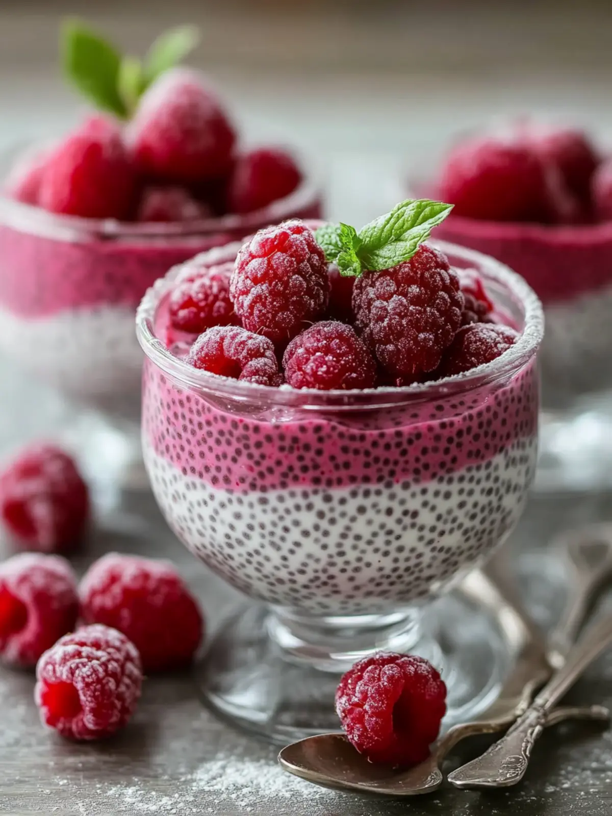Vanilla Raspberry Chia Pudding