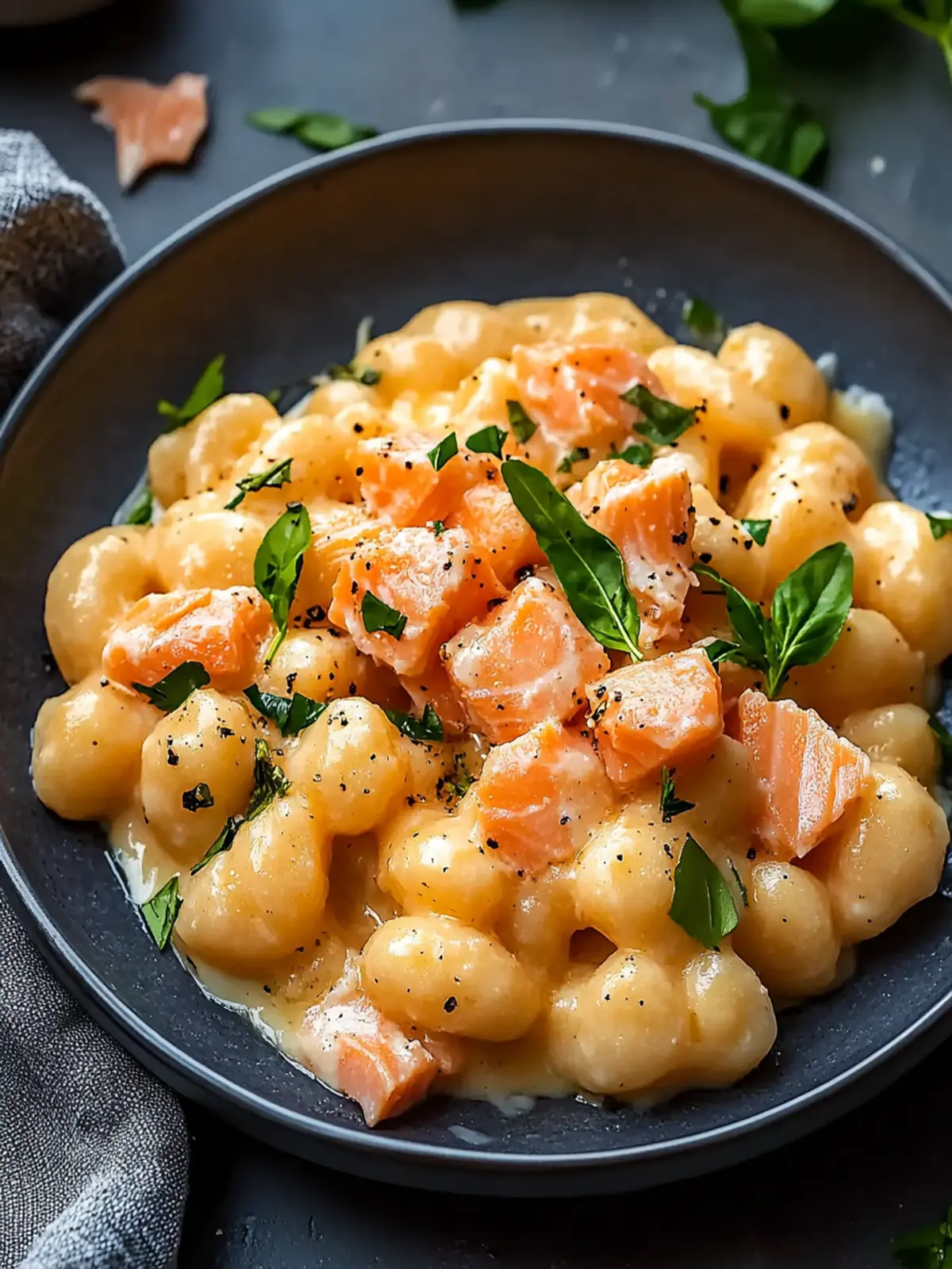 Juicy Smoked Salmon Gnocchi