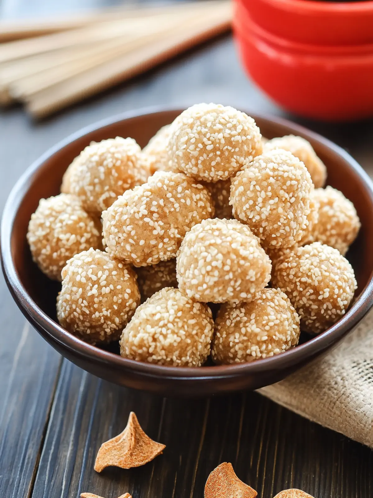 Smiling Sesame Cookie Balls