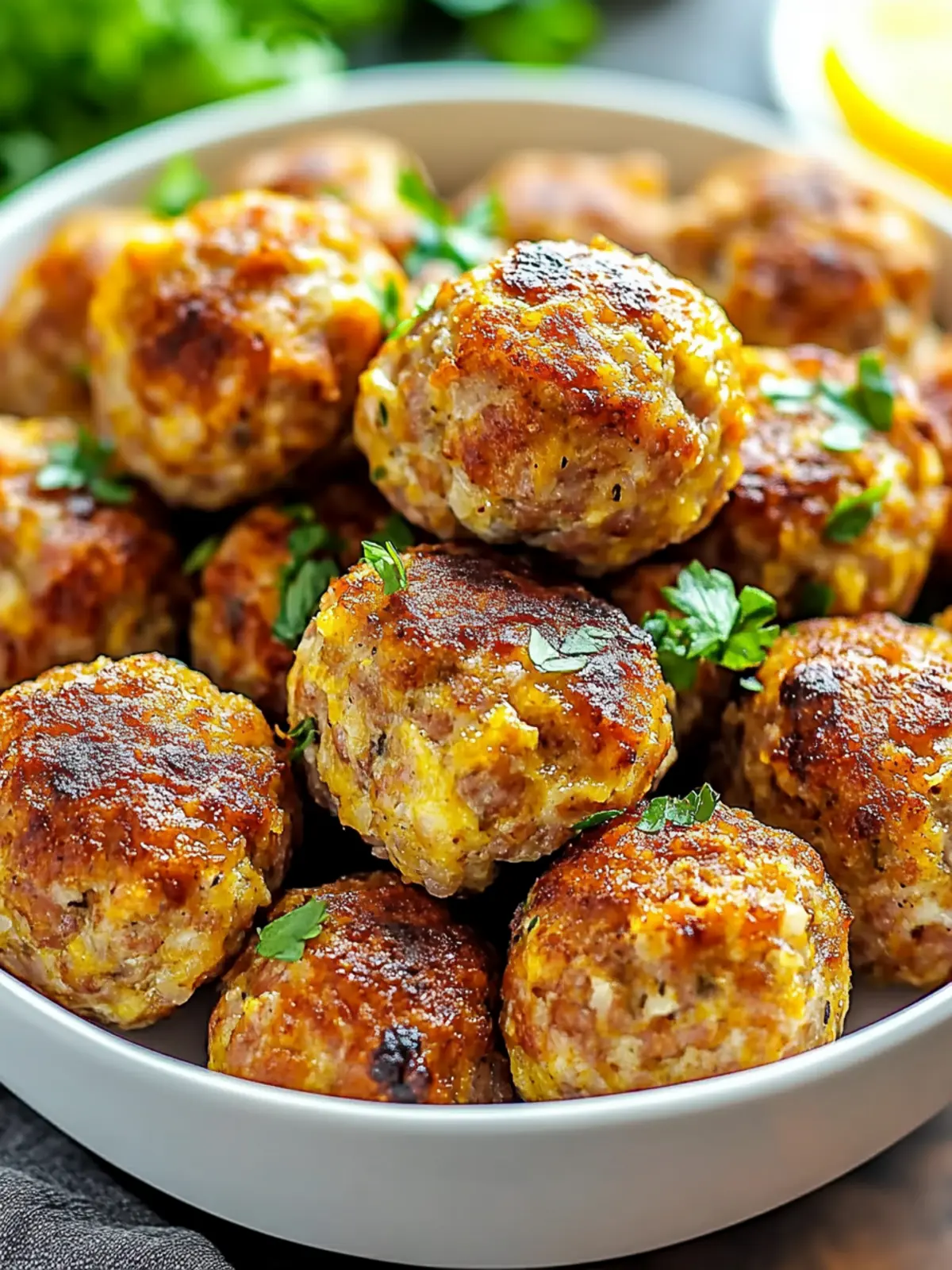 Golden-Brown Baked Sausage Balls