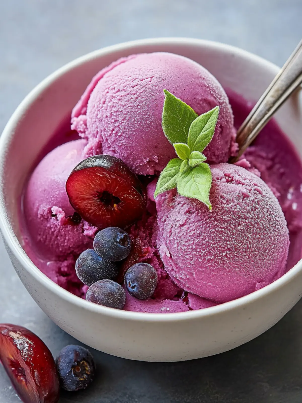 Cardamom Plum Sorbet