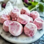 Frozen Rhubarb Yogurt Bites