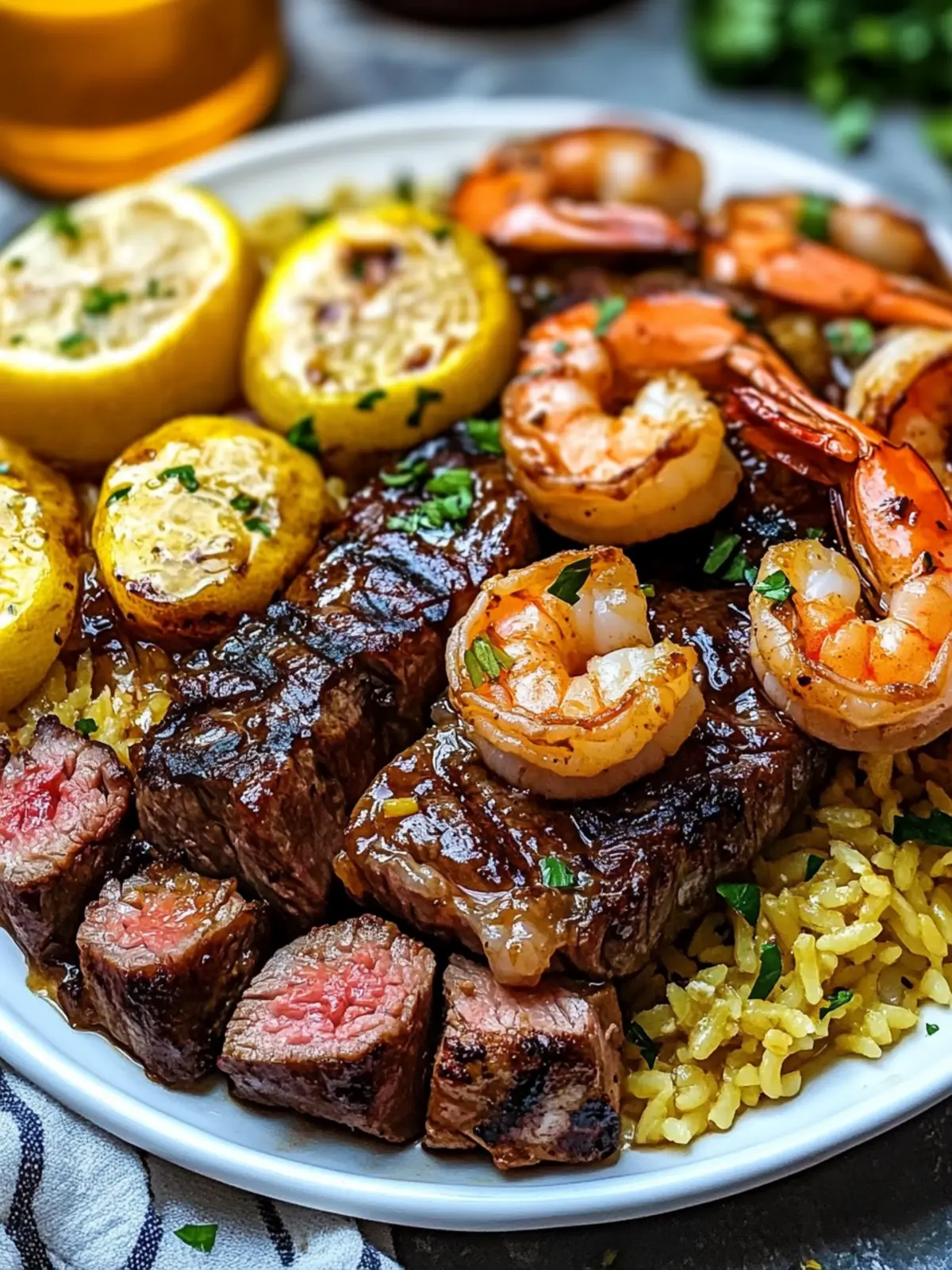 Honey Garlic Steak & Shrimp