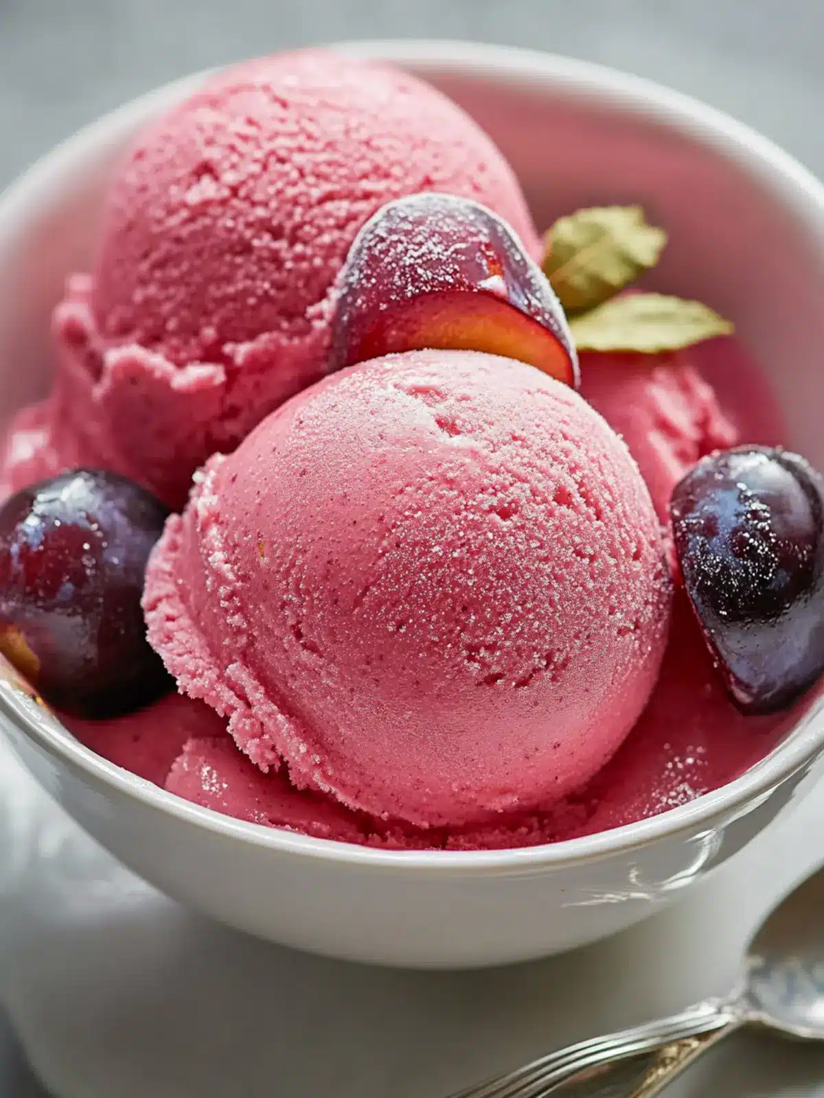 Cardamom Plum Sorbet