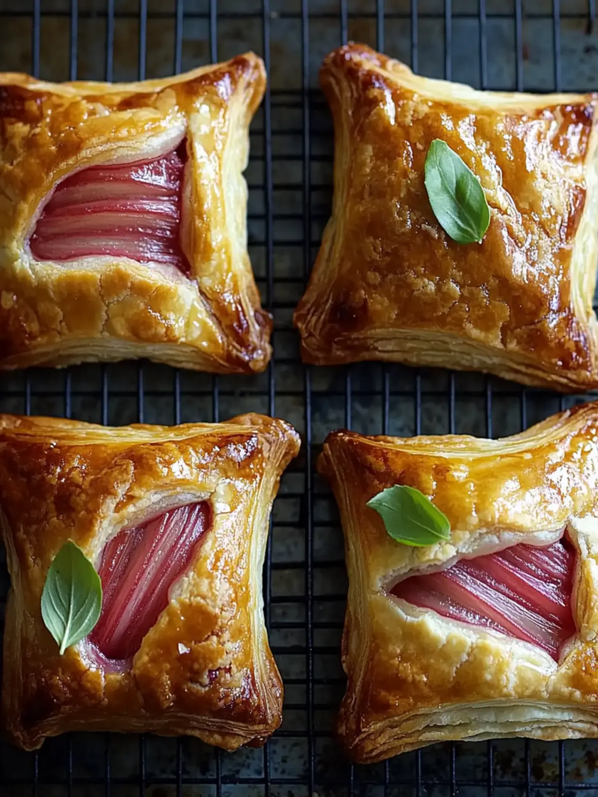 Rhubarb Puff Tart Pockets