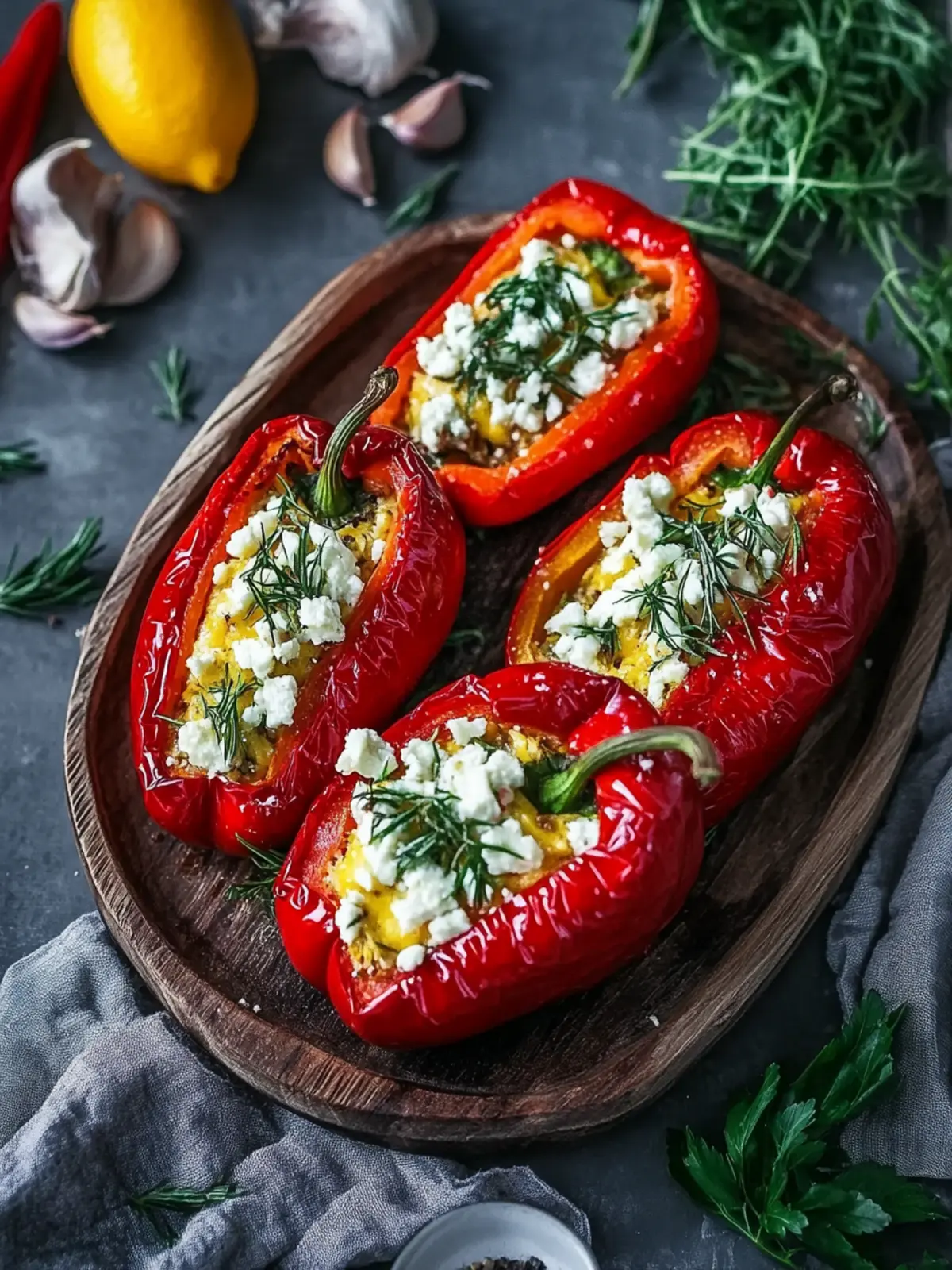 Feta Stuffed Peppers