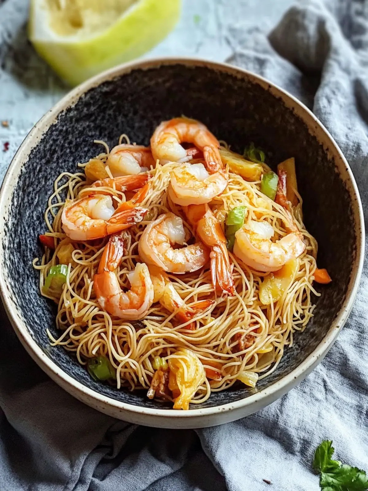 Singapore Noodles with Shrimp