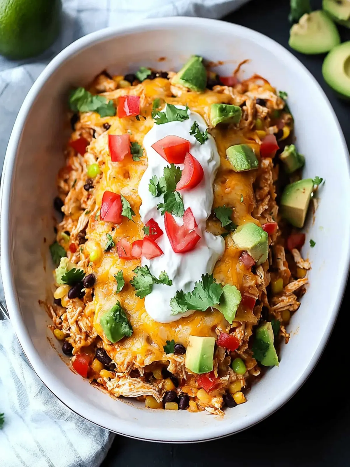 Baked Chicken Burrito Casserole