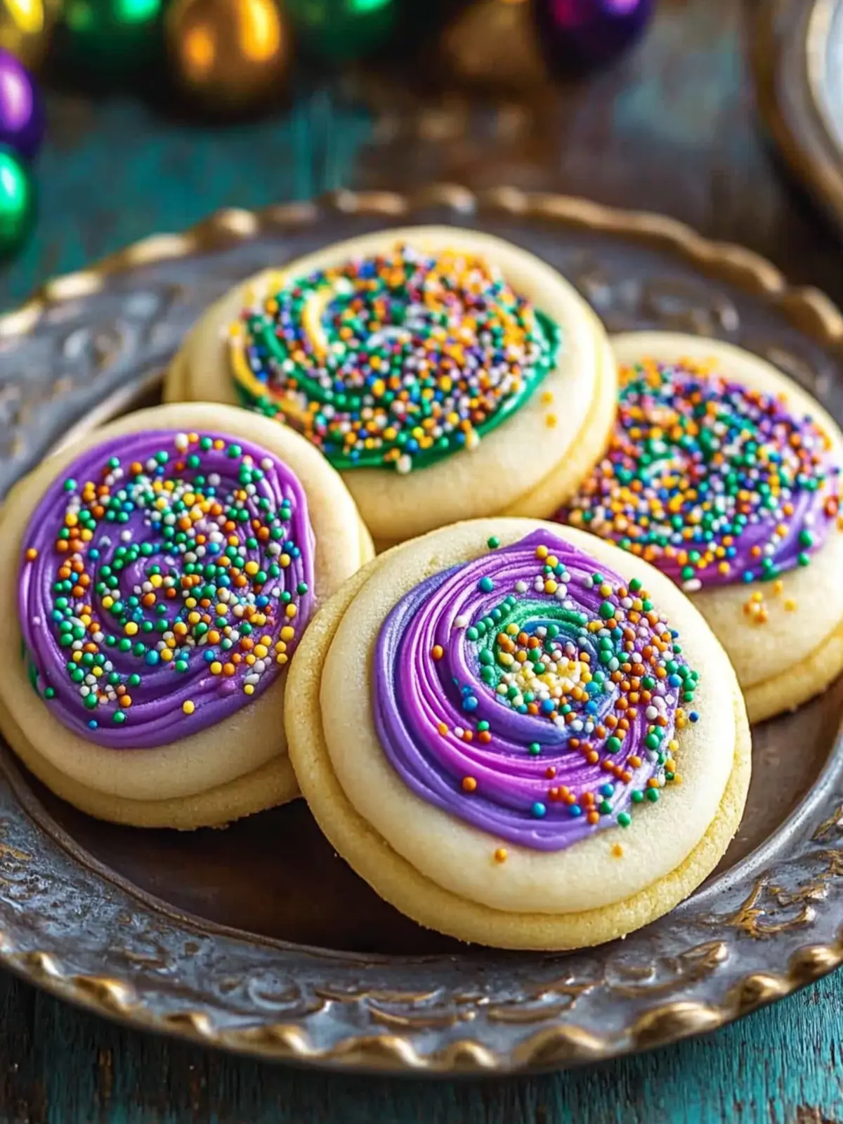 Mardi Gras Cookies