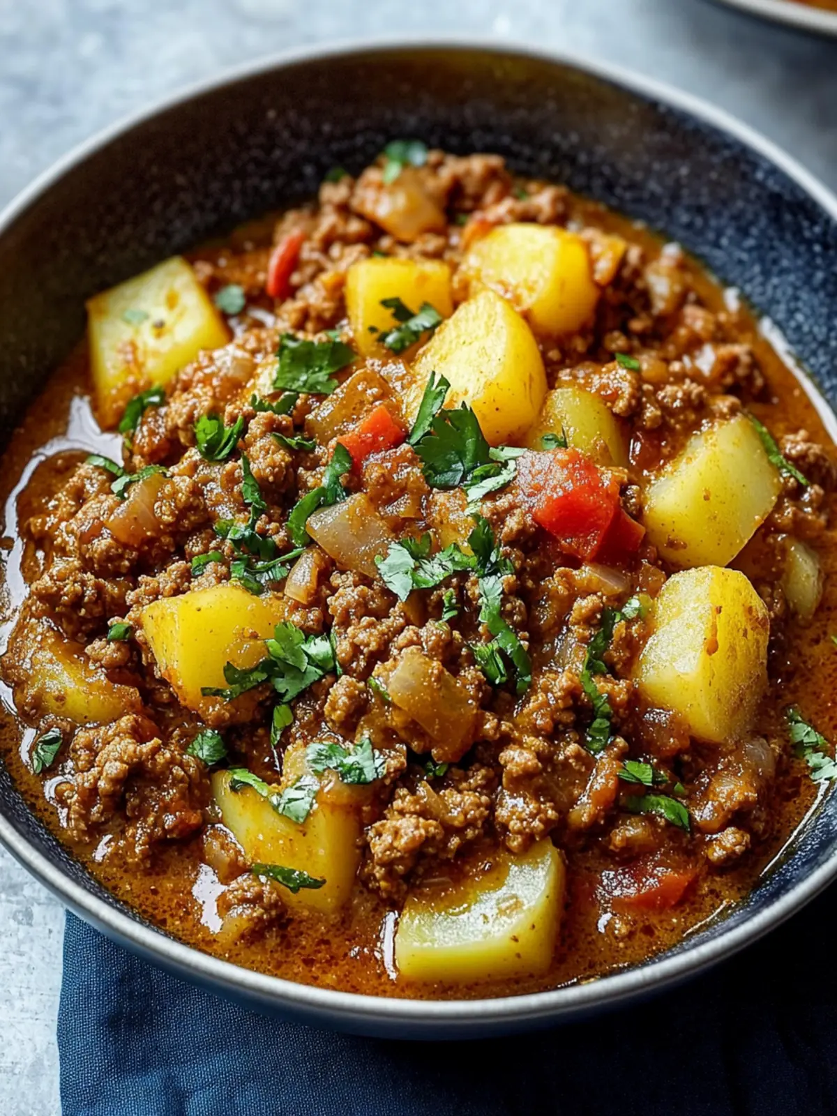 Spicy Ground Beef and Potato Curry