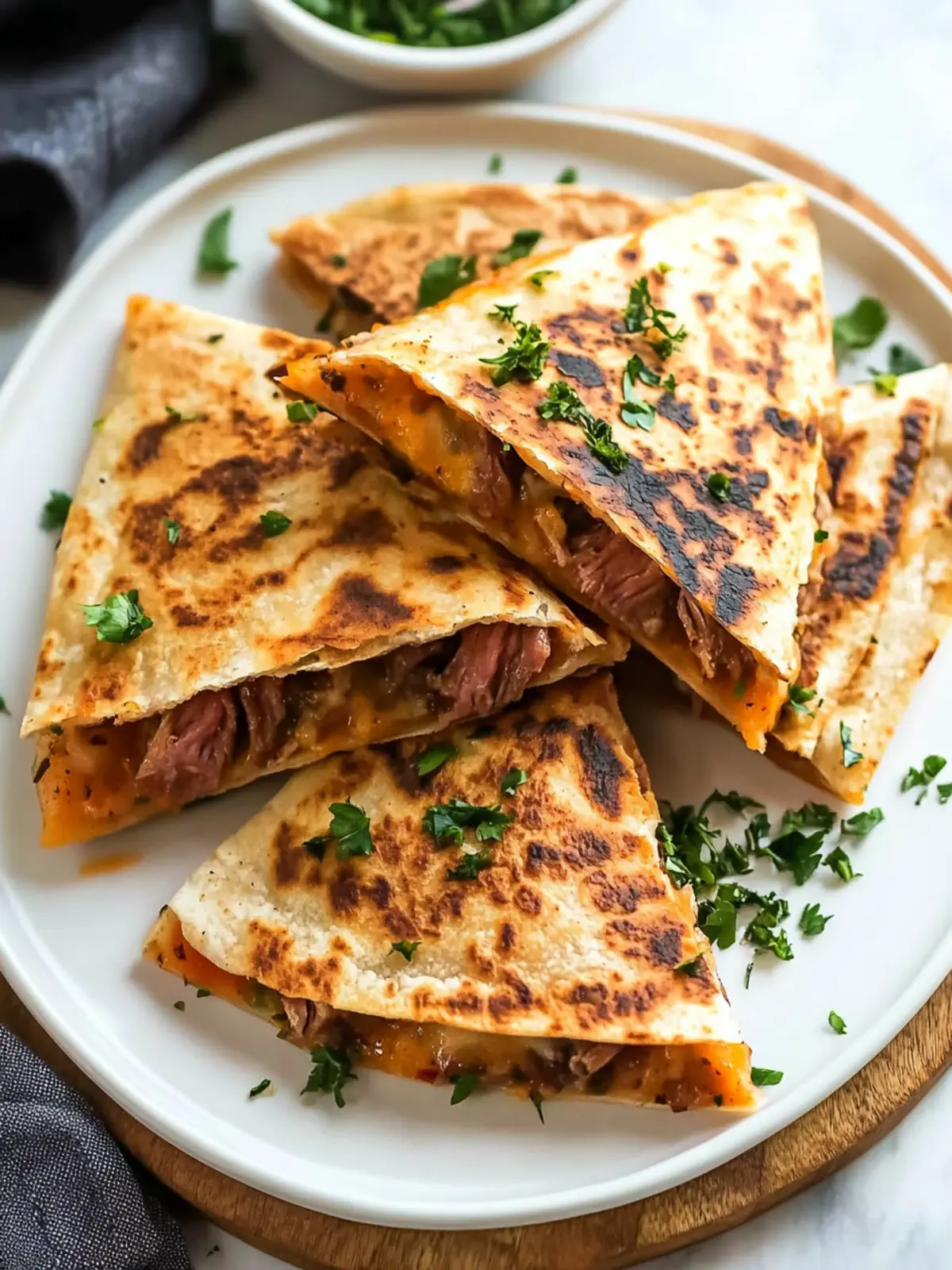 Blackstone Cajun Steak Quesadillas
