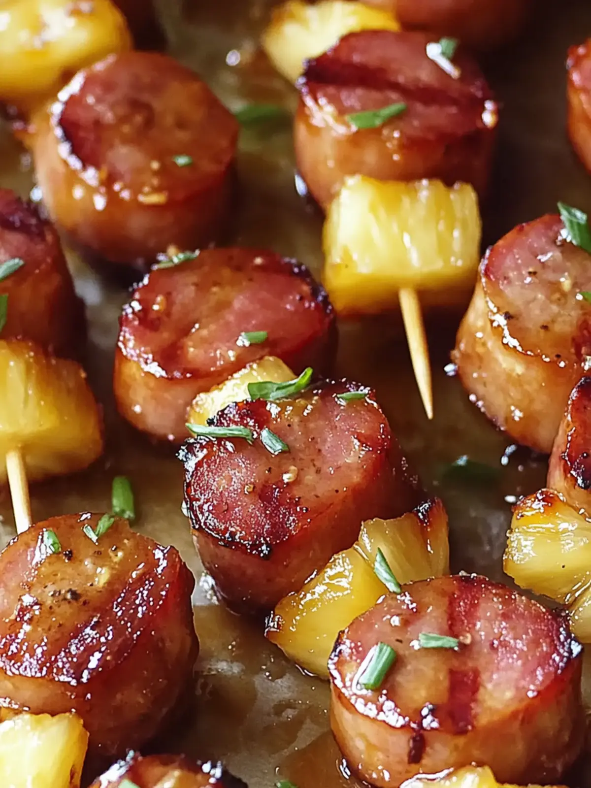 Glazed Kielbasa Pineapple Bites