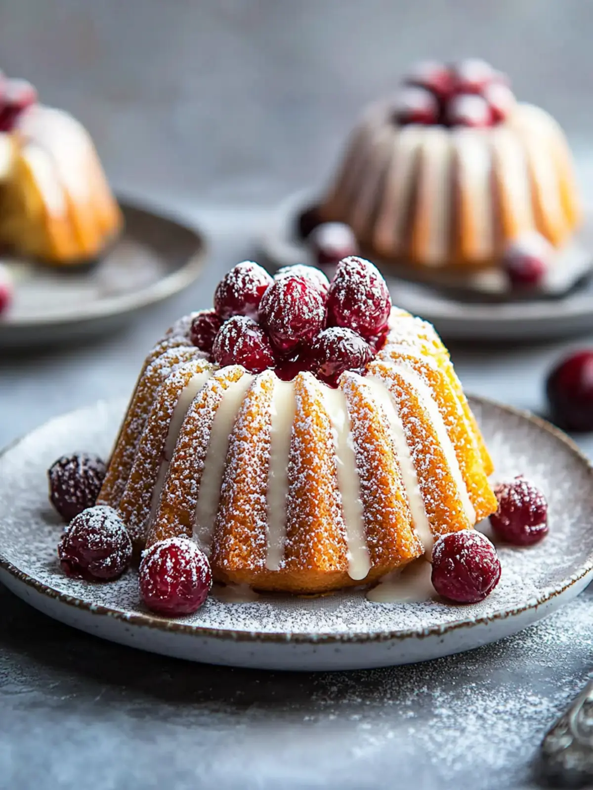 Cranberry Orange Mini Bundt Cakes