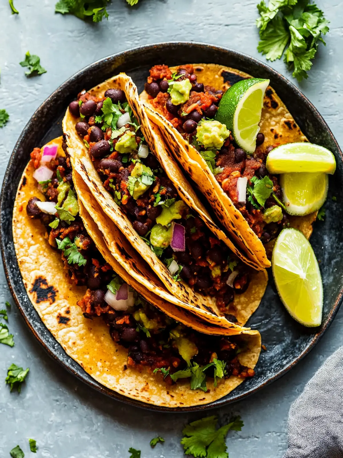 Crispy Black Bean Tacos