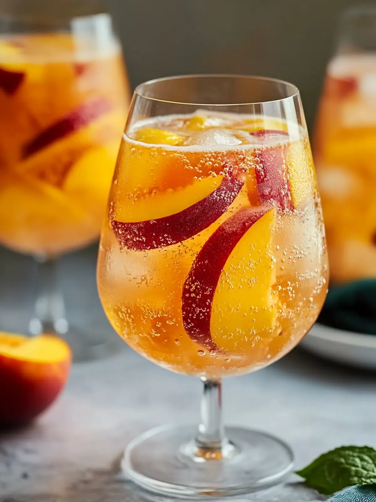 Chilled Peach Moscato Sangria