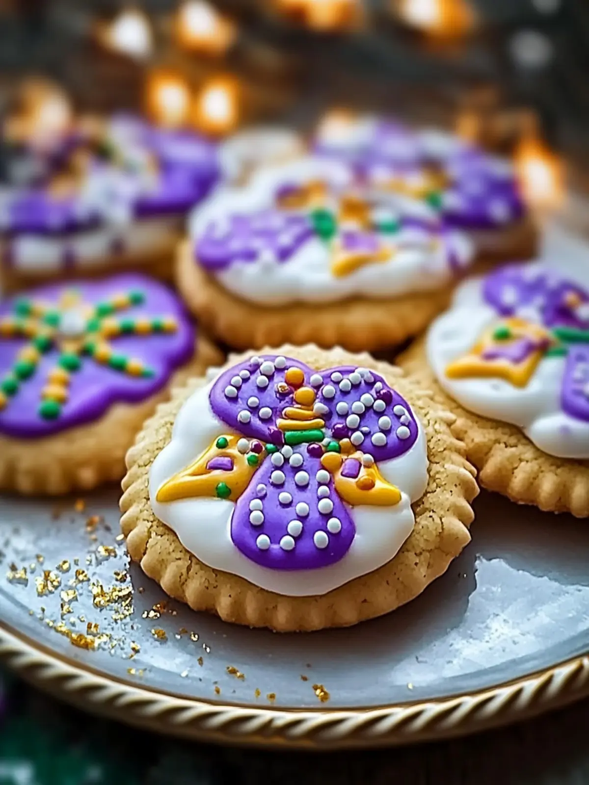 Mardi Gras King Cake Cookies