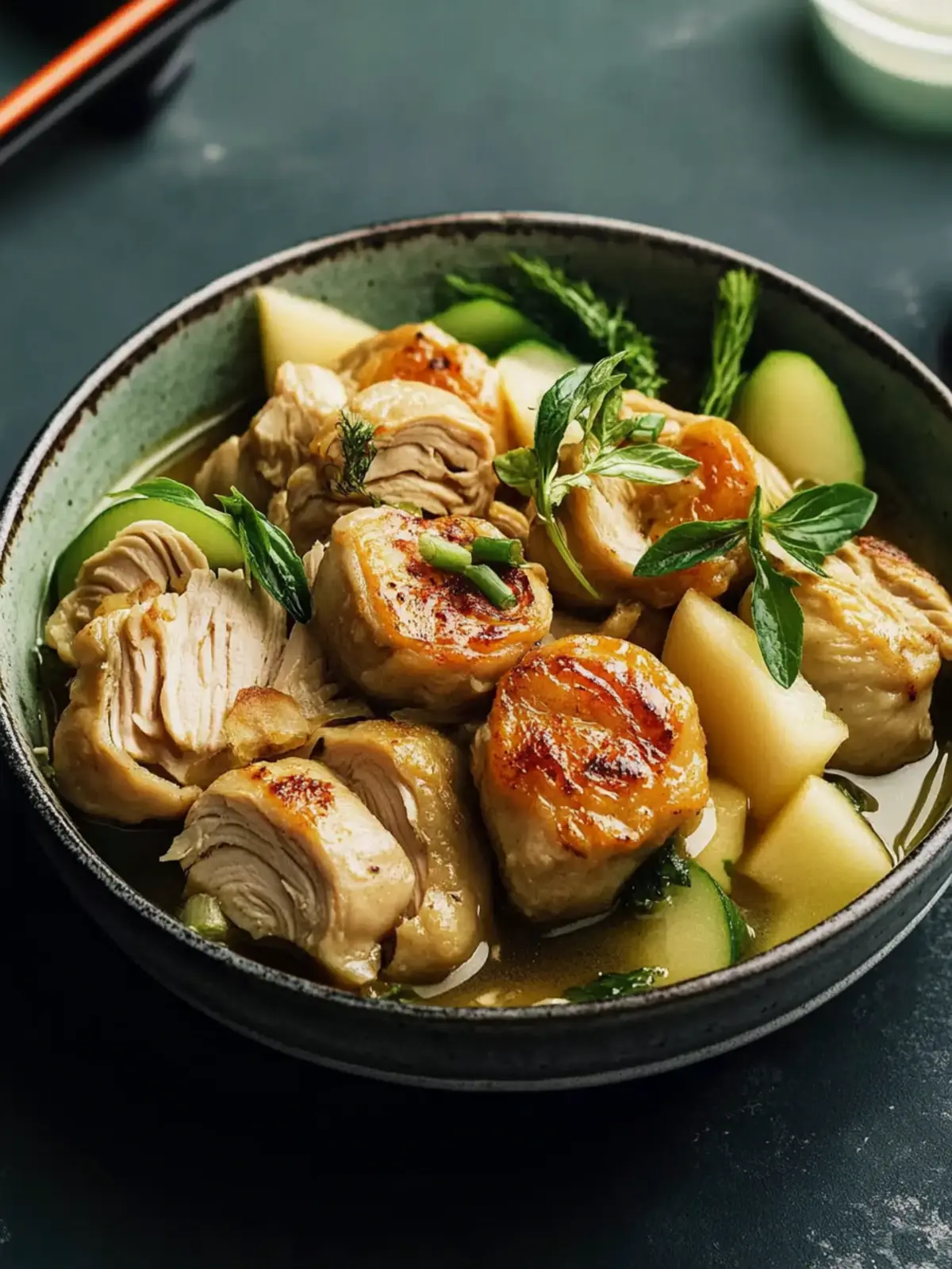 Chicken, Fennel, and Apple Guo-Tie
