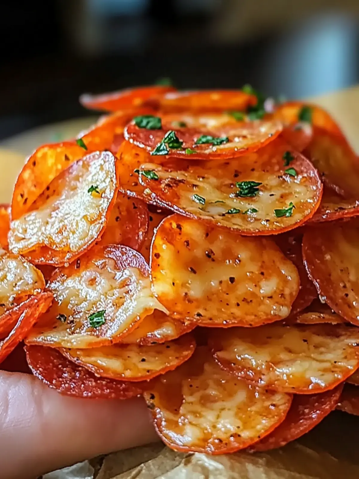 Pepperoni Cheese Crisps