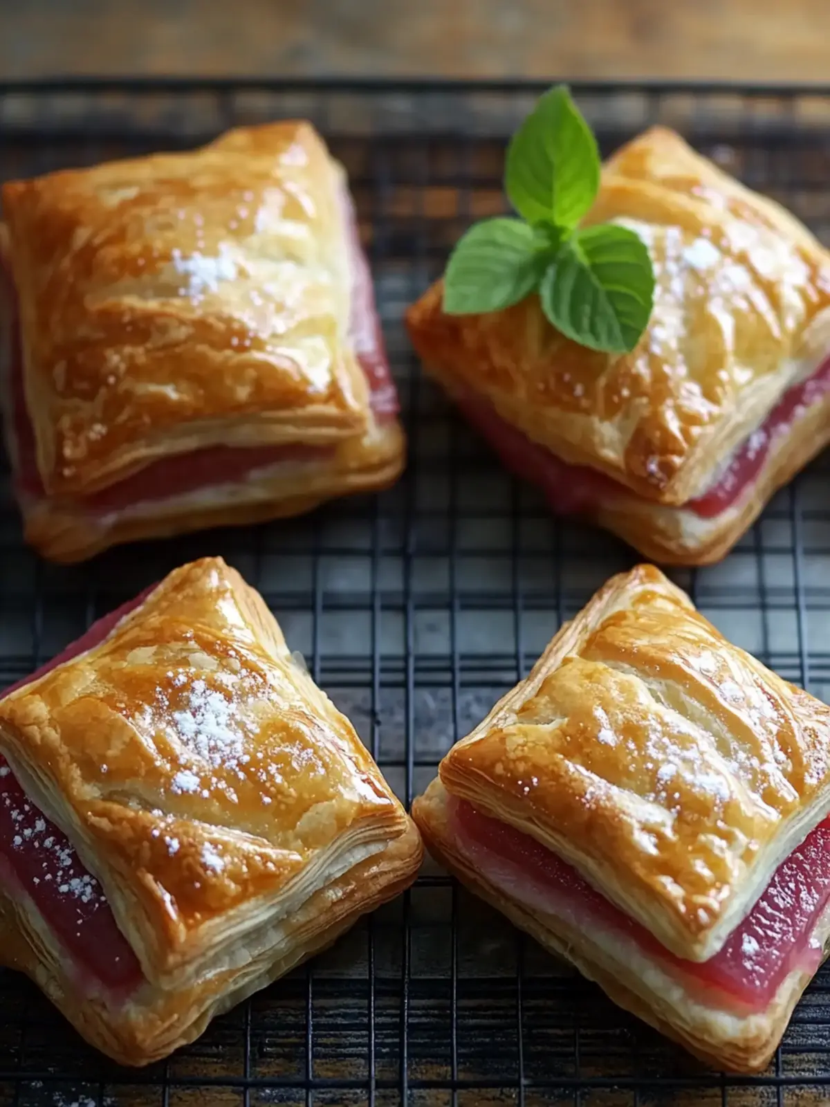 Rhubarb Puff Tart Pockets