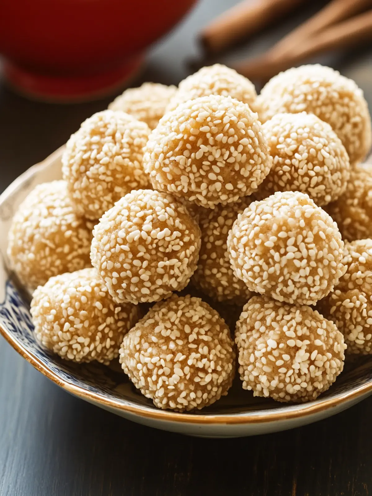 Smiling Sesame Cookie Balls