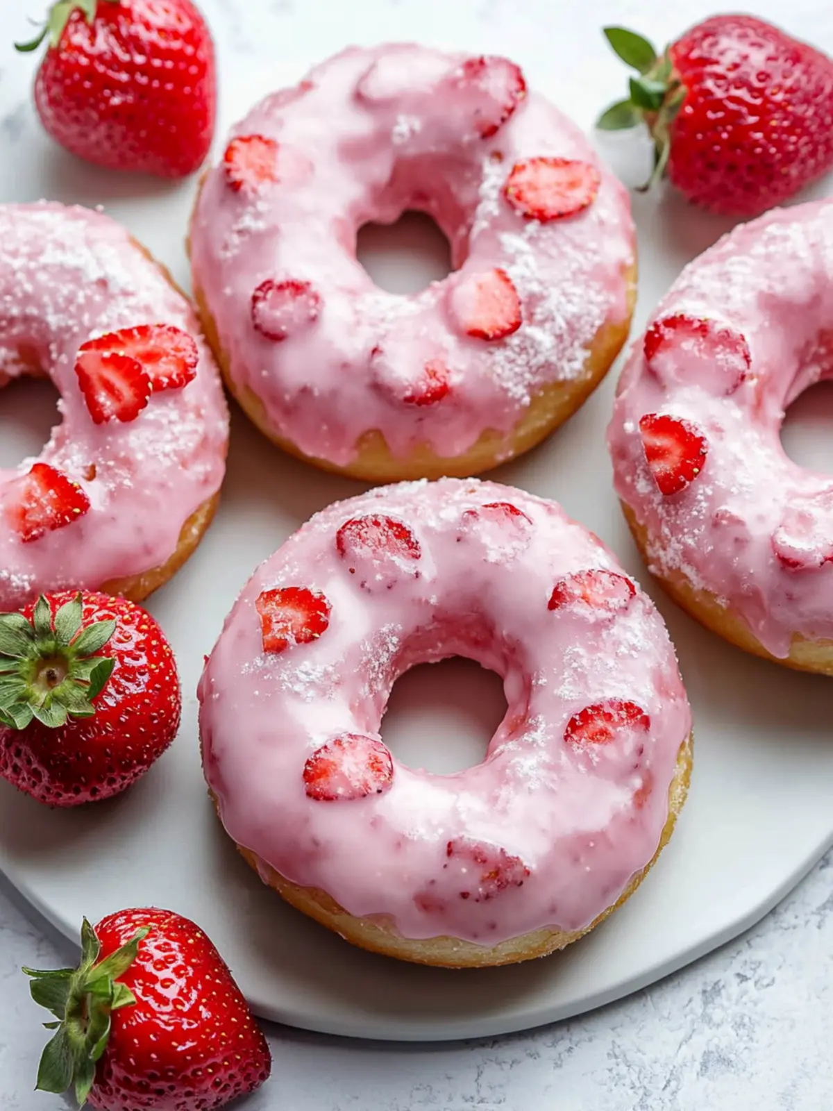 Strawberry Cake Donuts