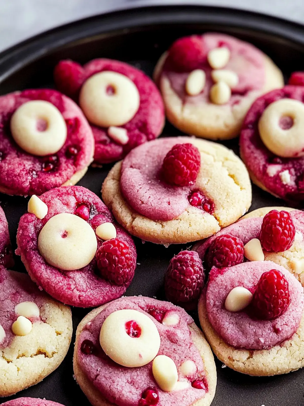 Raspberry White Chocolate Sugar Cookies