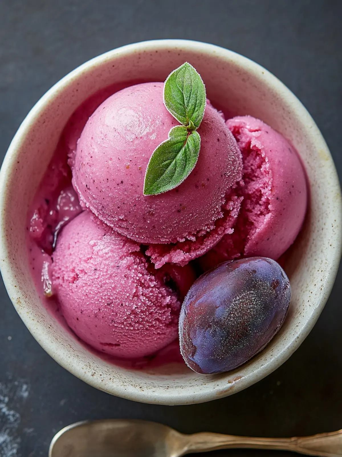 Cardamom Plum Sorbet
