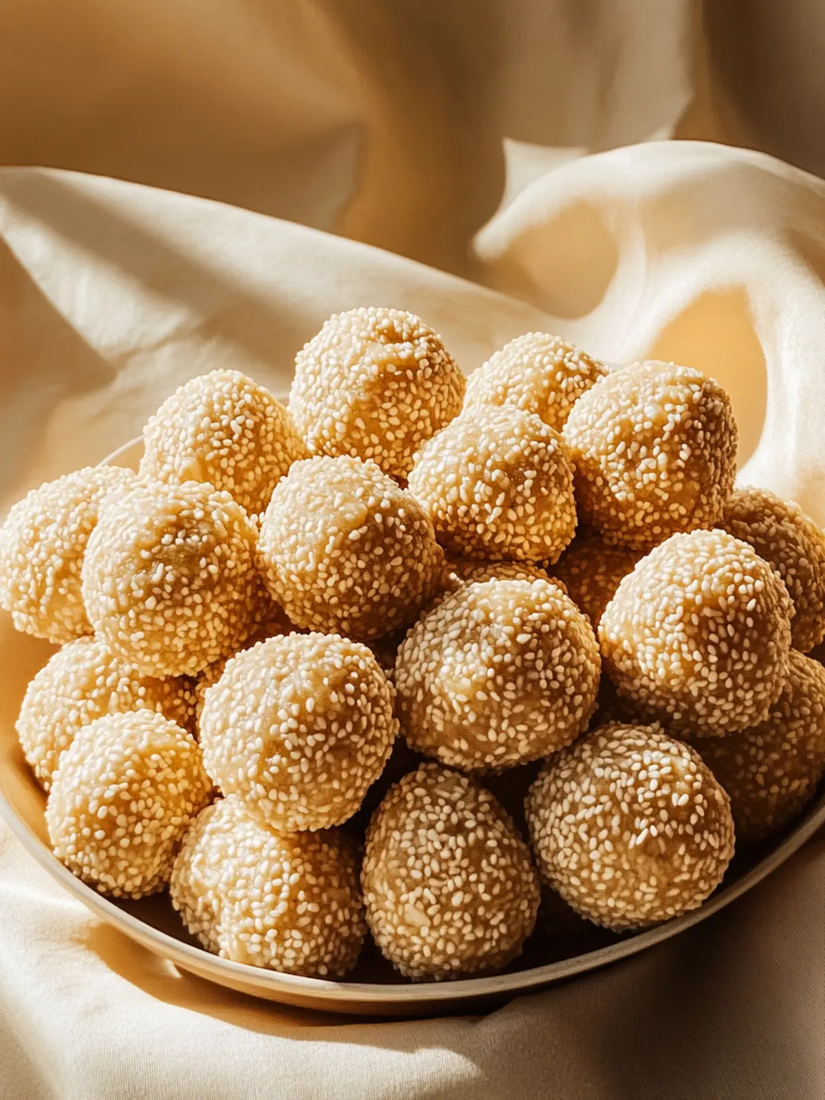 Smiling Sesame Cookie Balls