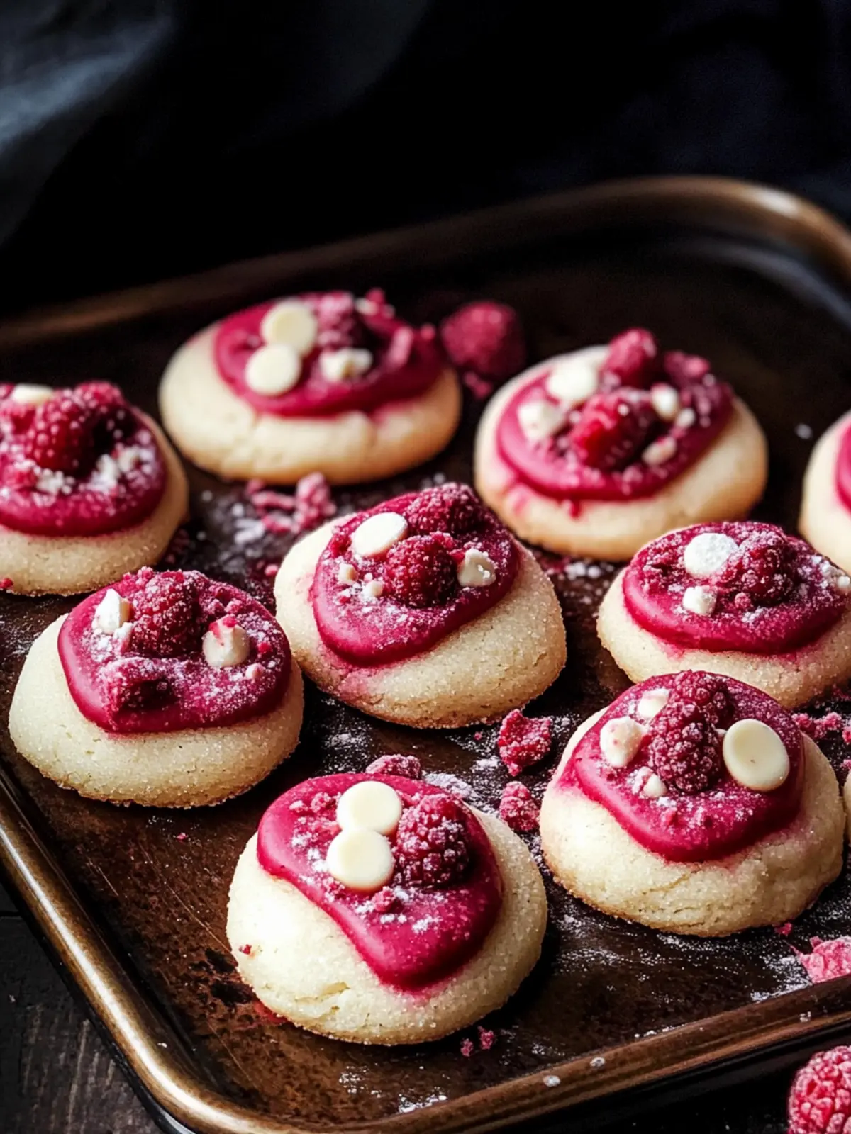 Raspberry White Chocolate Sugar Cookies