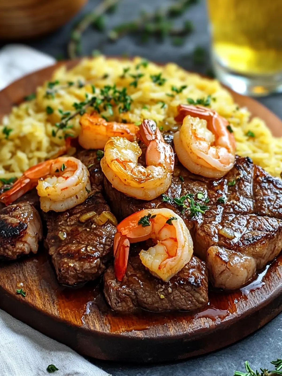 Honey Garlic Steak & Shrimp