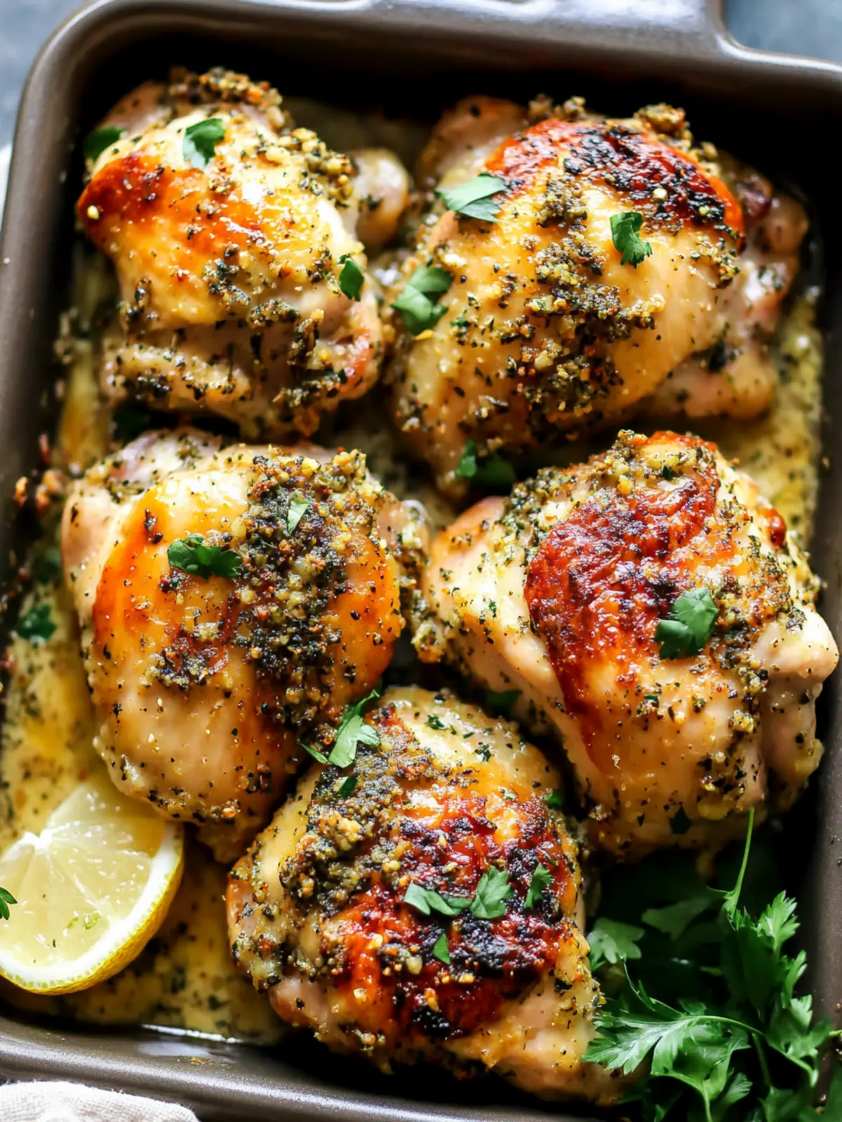 Baked Za'atar Chicken Thighs with Tahini