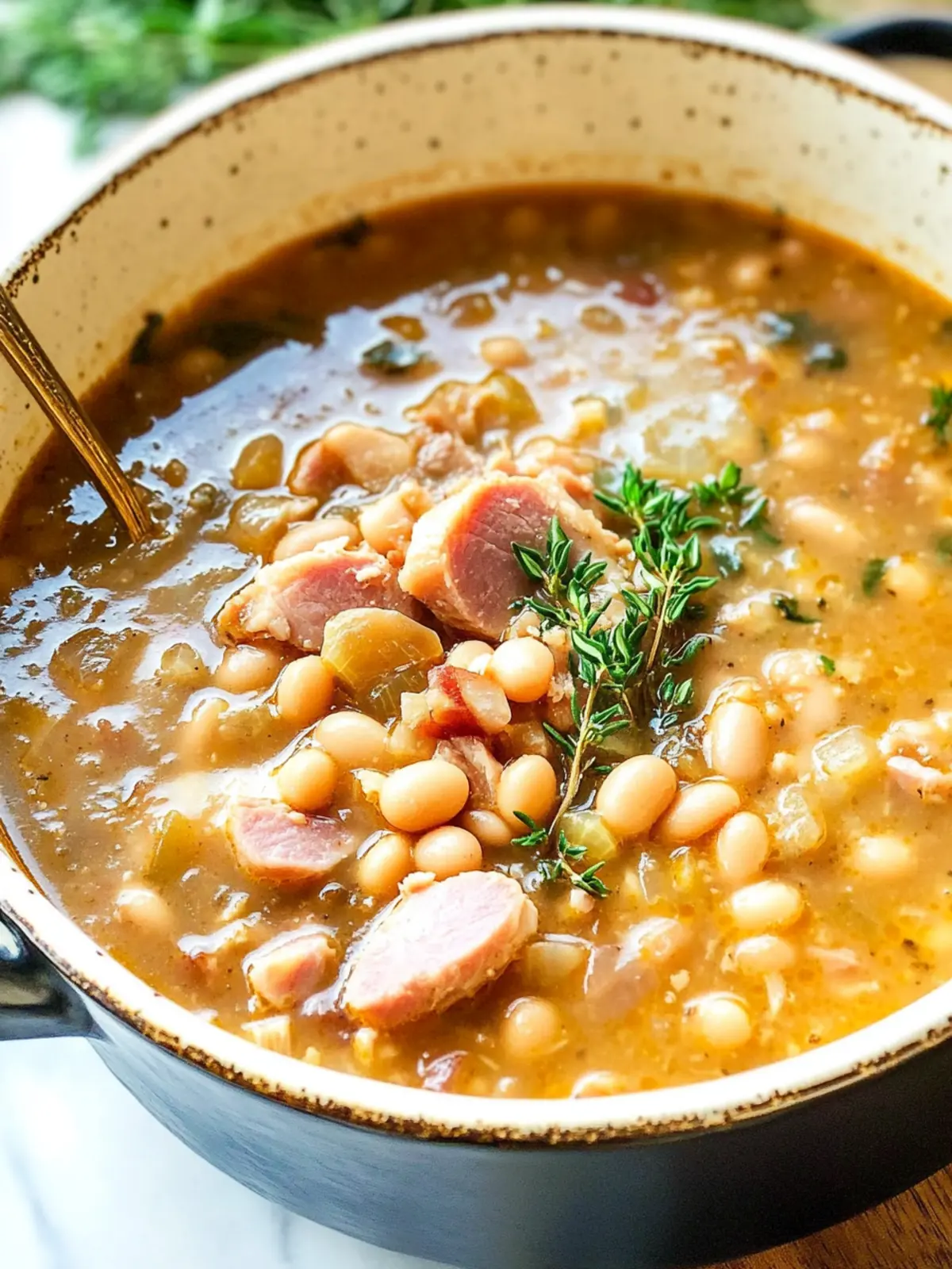Easy Navy Bean Ham Bone Soup