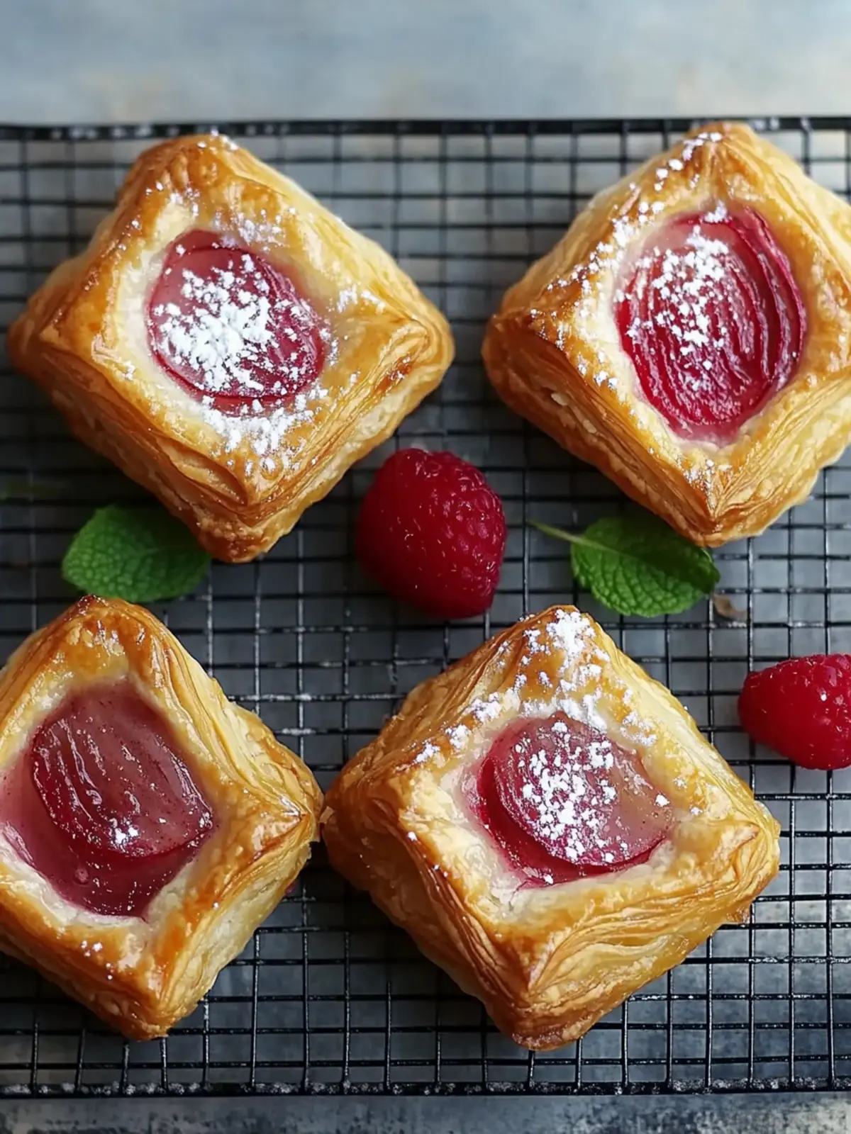 Rhubarb Puff Tart Pockets