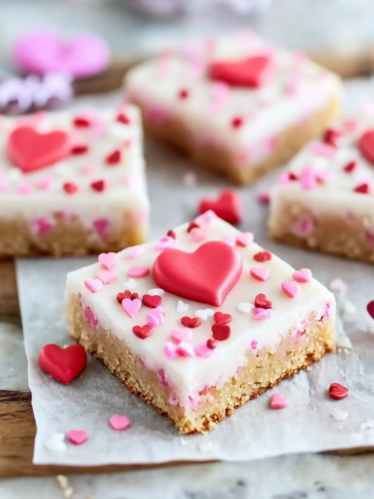 Chewy Valentine Sugar Cookie Bars