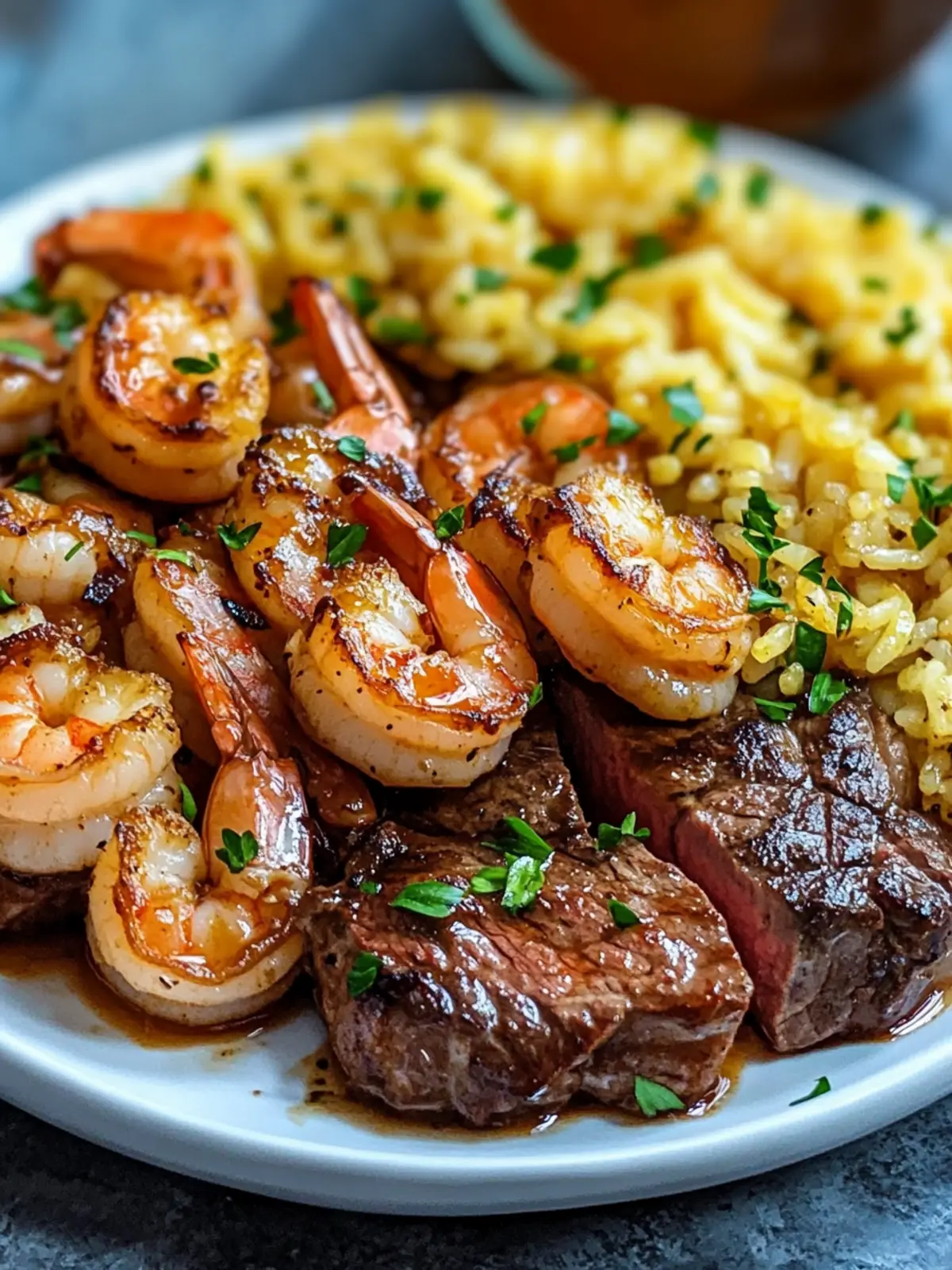 Honey Garlic Steak & Shrimp