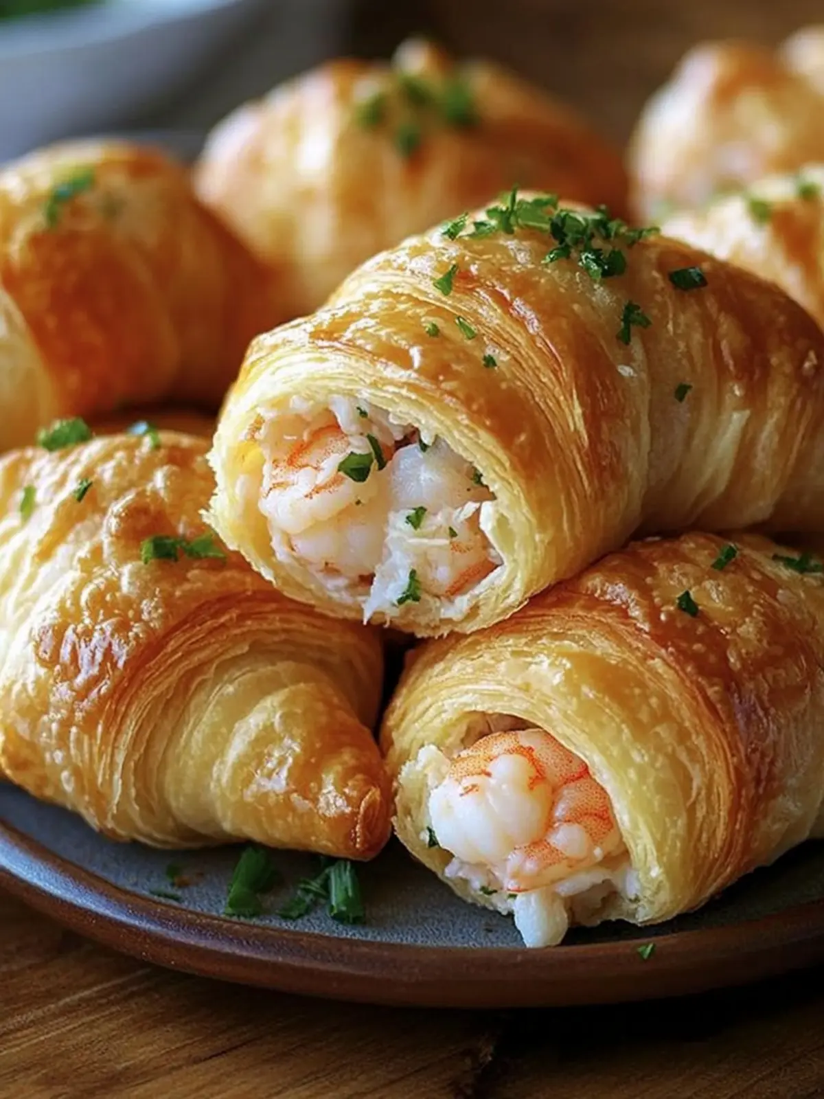 Shrimp And Crab Stuffed Crescent Bombs