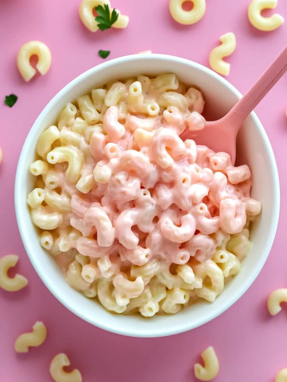 Juicy Pink Mac and Cheese