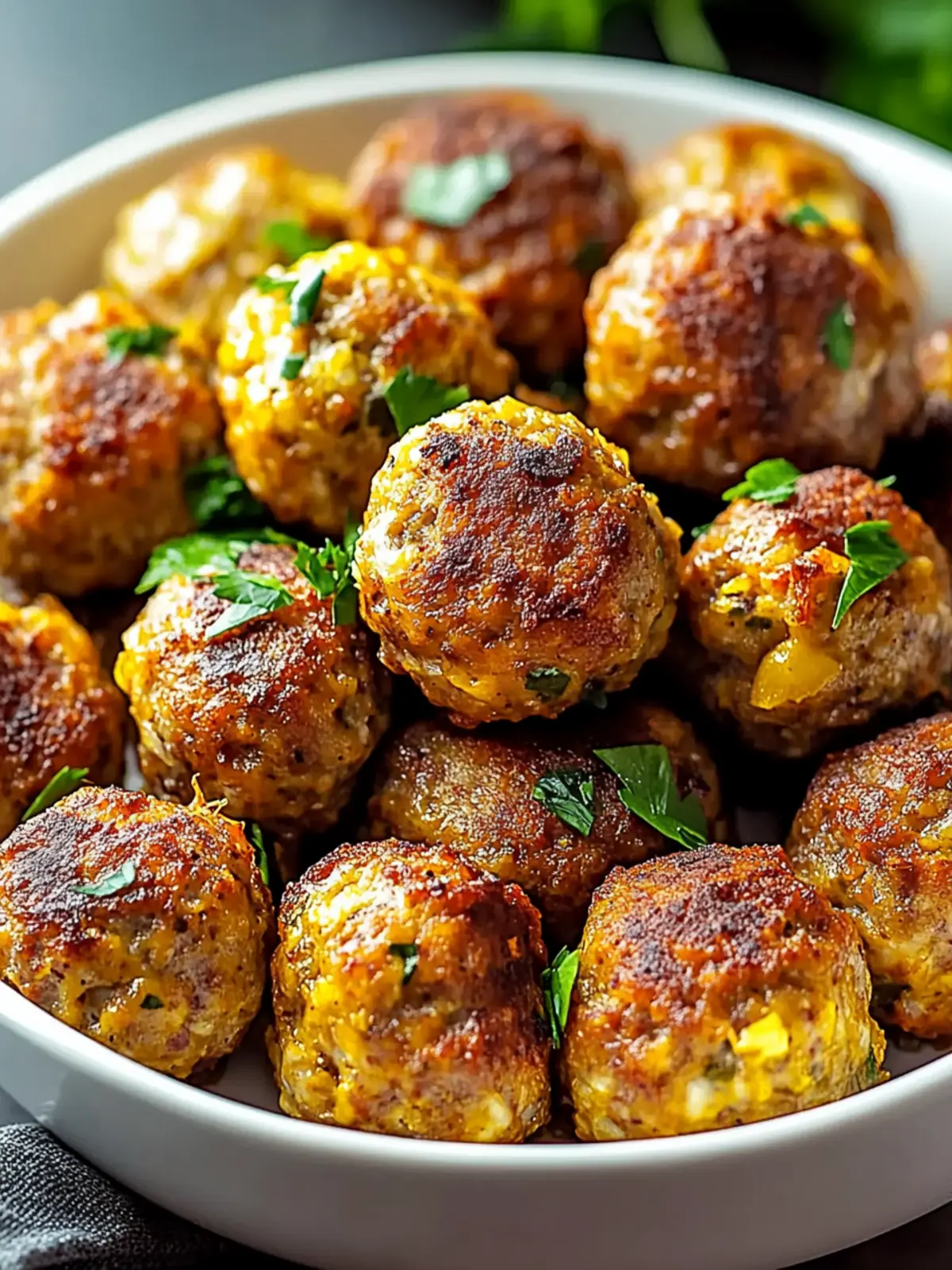 Golden-Brown Baked Sausage Balls
